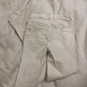 Free People white high waisted skinny jeans